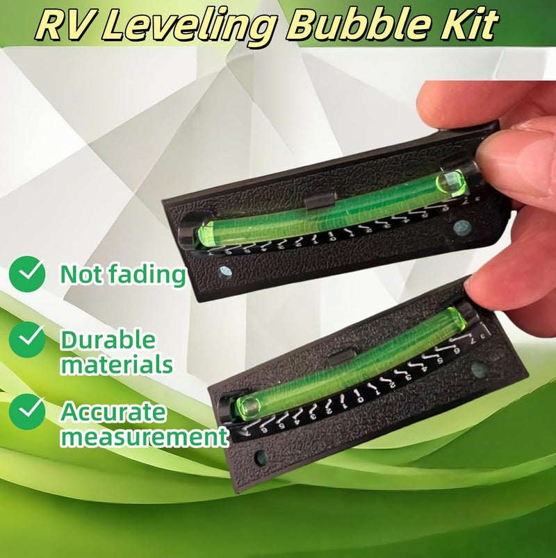 Malloryx RV Level Bubble - Graduated Scale Stick On Leveling System | High Visibility Bubble for Camper, Trailer, Caravan & RV - Precision Adhesive Mounted Level 4 Pack - Image 2